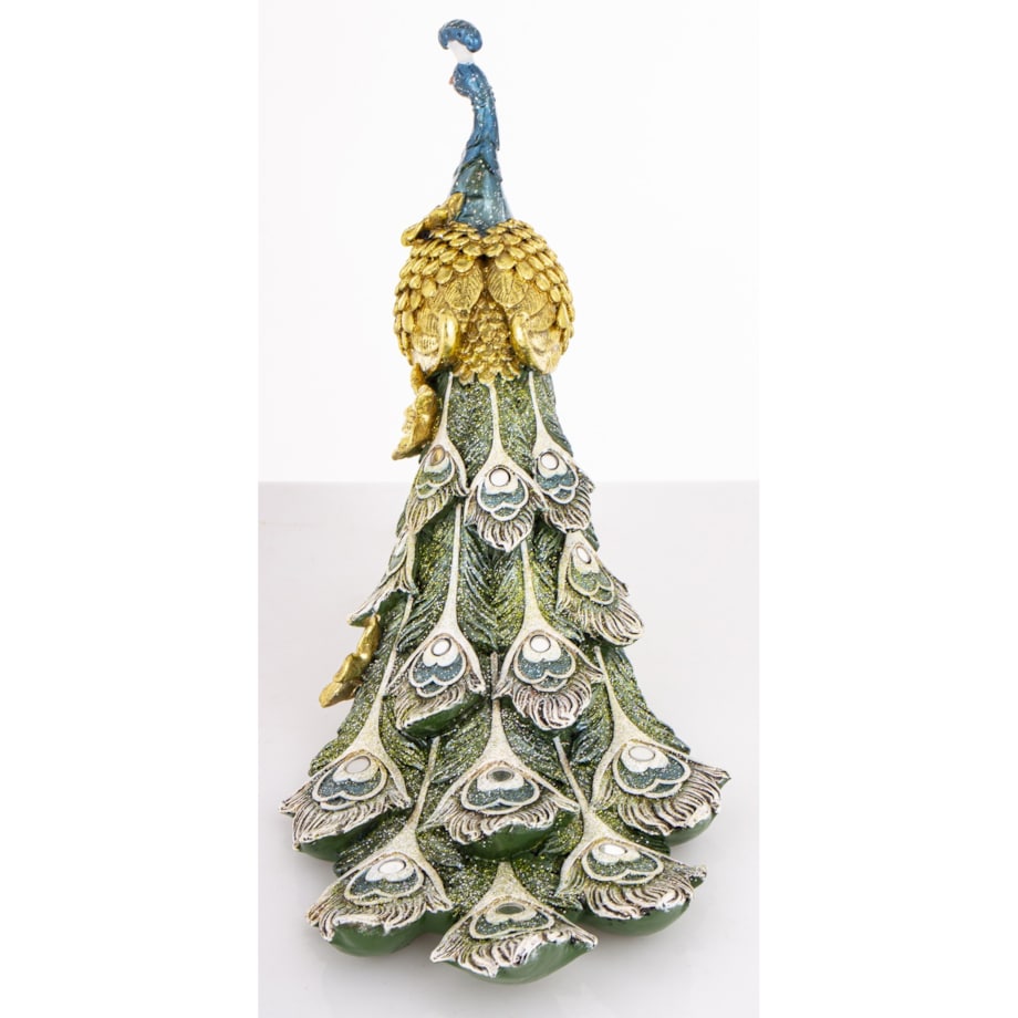 Dekoracja - Paw 20x31x115 cm PAVO Gold