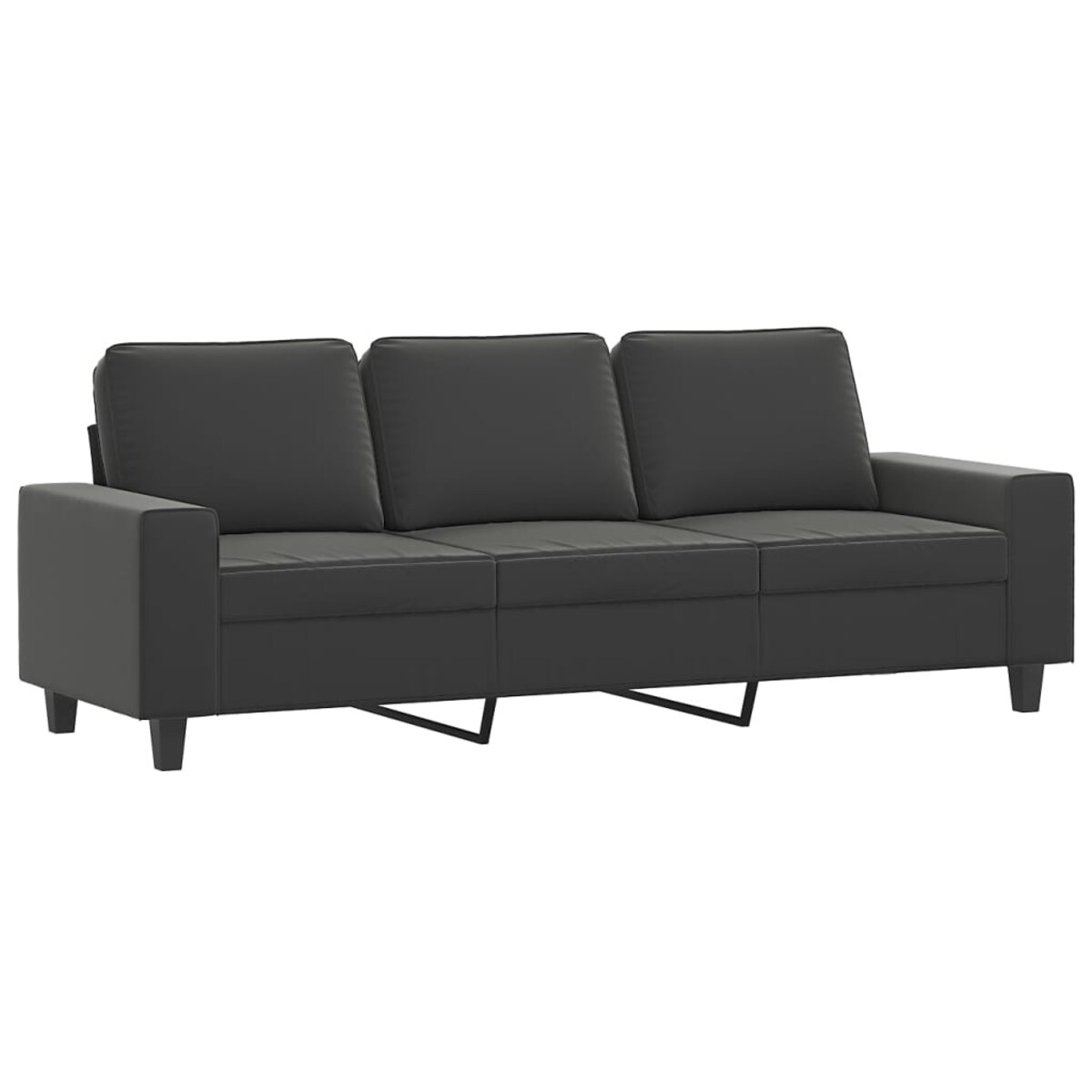 vidaXL 3-osobowa sofa, ciemnoszary, 180 cm, tapicerowana mikrofibrą