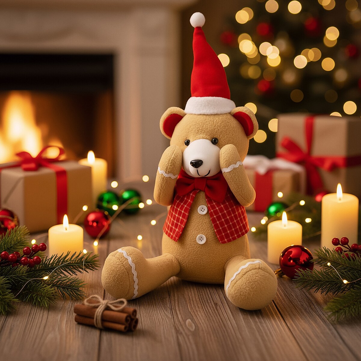 Skrzat świąteczny Miś ozdoba na święta