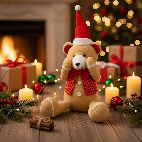 Skrzat świąteczny Miś ozdoba na święta