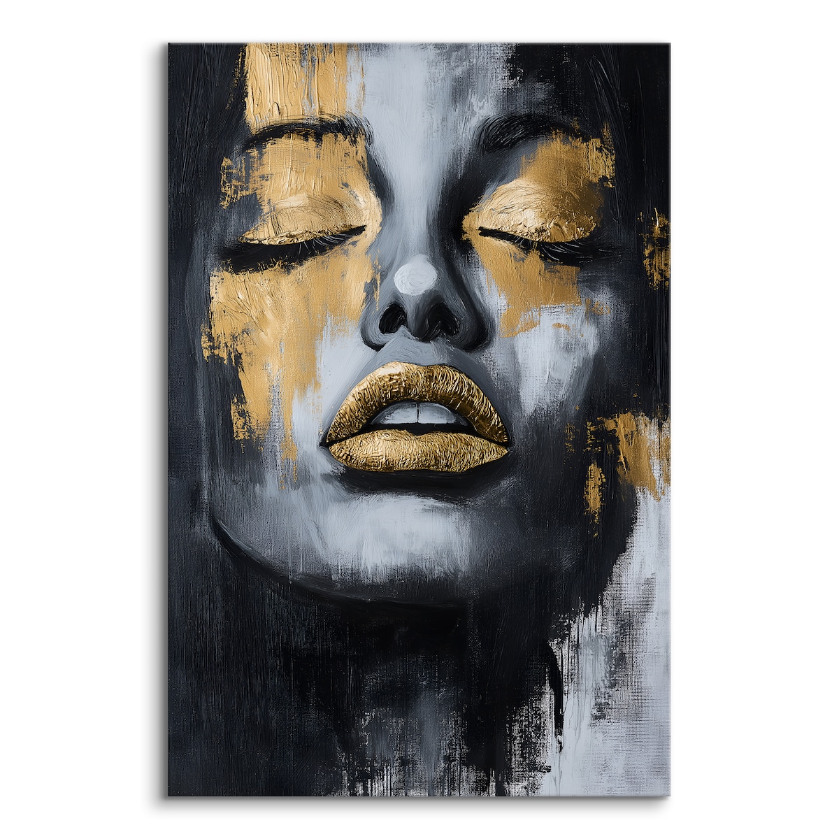 OBRAZ NA PŁÓTNIE DO SYPIALNI ABSTRAKCJA STYL GLAMOUR KOBIECY PORTRET 50x70cm