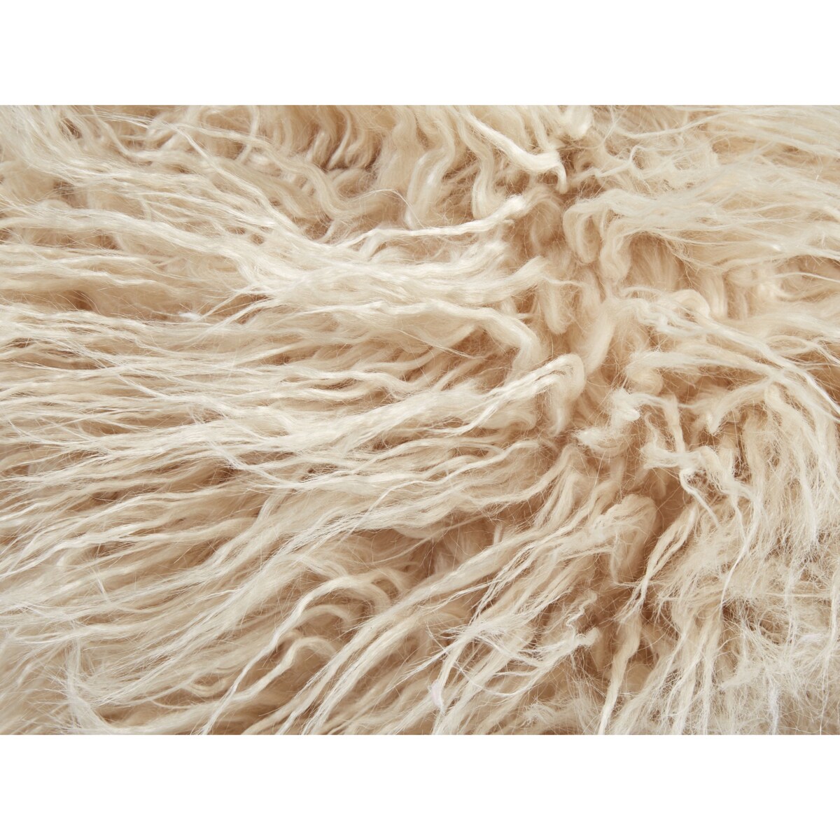 Puf TUKKI Sztuczne futro Jasnobeżowy