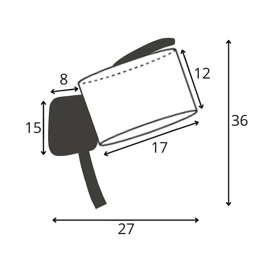 Kinkiet lampa ścienna lampa na ścianę z abażurem walec MOON
