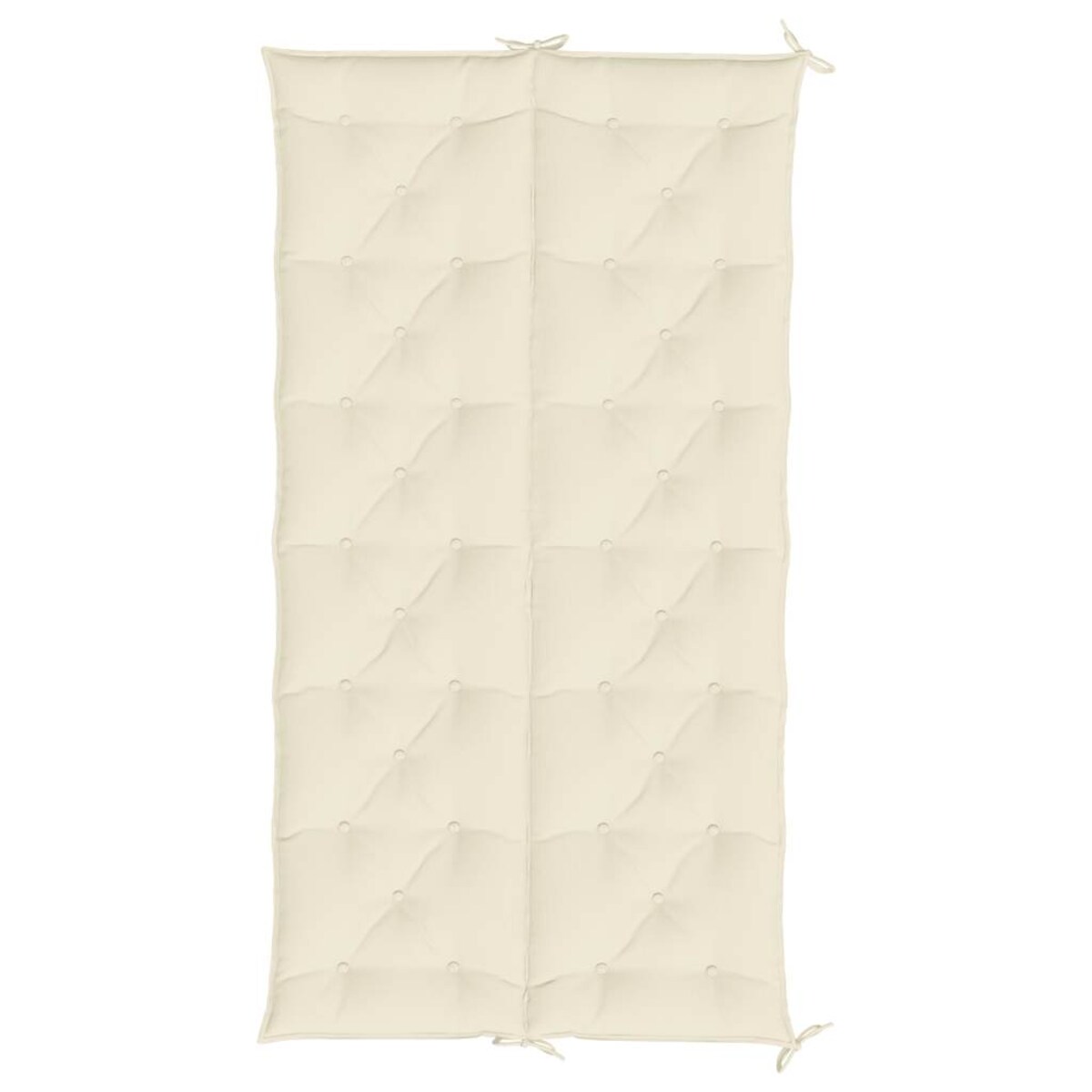 vidaXL Poduszka na ławkę ogrodową, kremowa, 200x(50+50)x7 cm