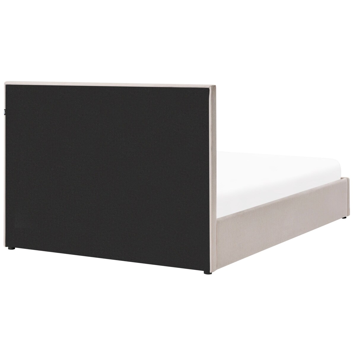 Łóżko z pojemnikiem QUIBERON 160 x 200 cm Beżowy