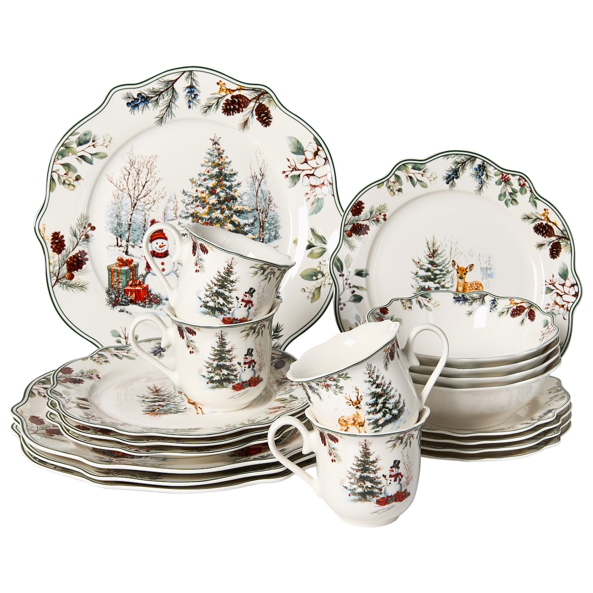 Zastawa stołowa 20-częściowa YUZU Porcelana Kolorowy