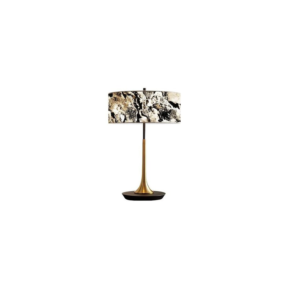 LAMPA stołowa MARBLE STONE MTLR-6630 Abigali stojąca LAMPKA marmurowa czarna złota