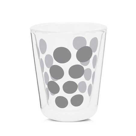 Zestaw 2 szklanek z łyżeczkami srebrny Dot Dot, 200 ml, Zak! Designs