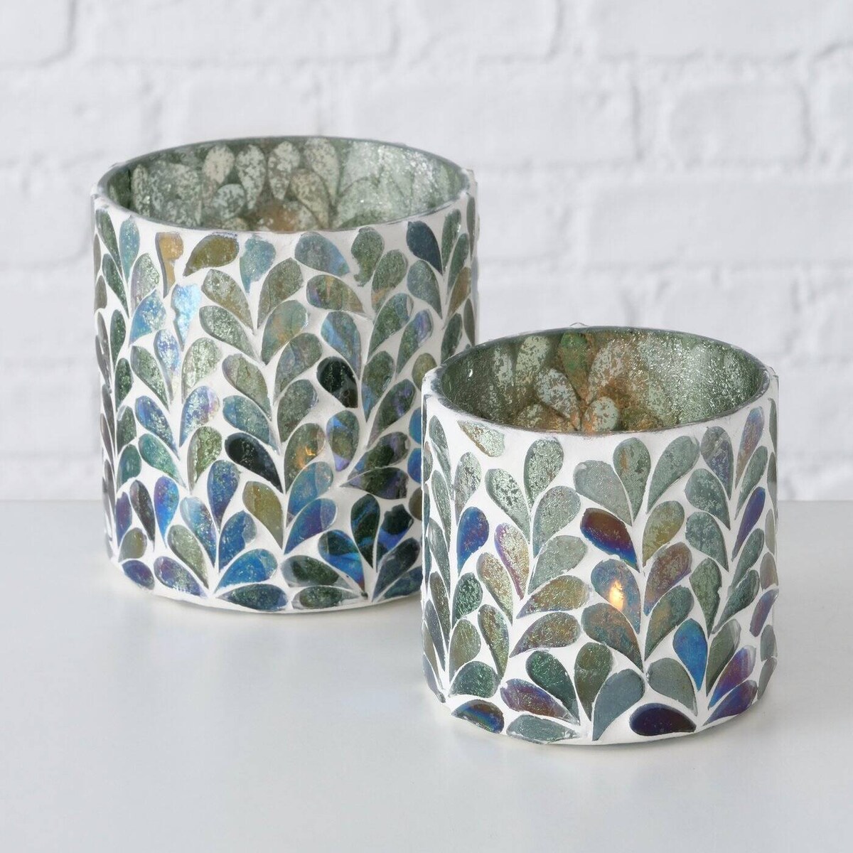 Świeczniki mozaiki KIRKAS, 2 sztuki