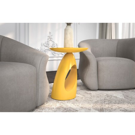 Stolik drewniany różne kolory Island, kolor żółty