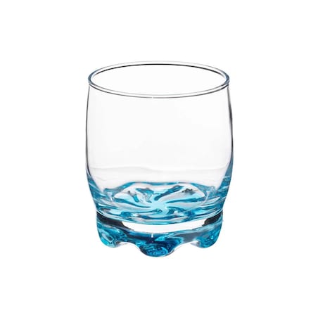 Komplet 6 szklanek z kolorowym spodem 290 ml