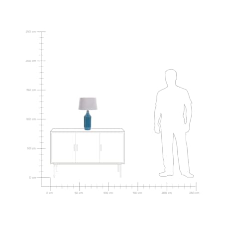 Lampa stołowa ceramiczna niebieska ABAVA