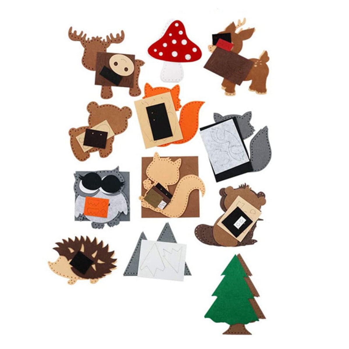 Las - filcowy zestaw do szycia DIY - 12 elementów