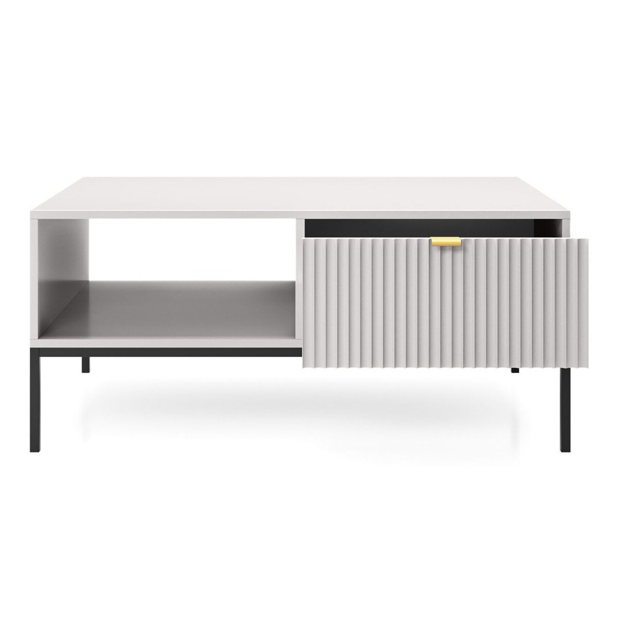 Stolik Delicious ryflowany szary