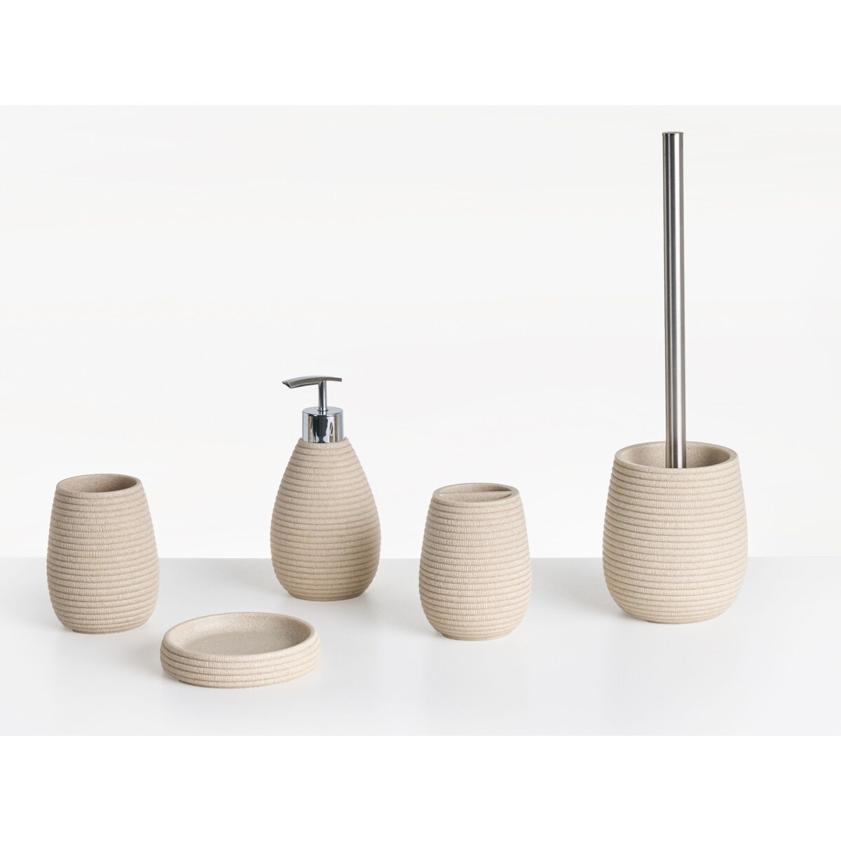 Zestaw akcesoriów łazienkowych 5 elementów QUILA Jasnobeżowy