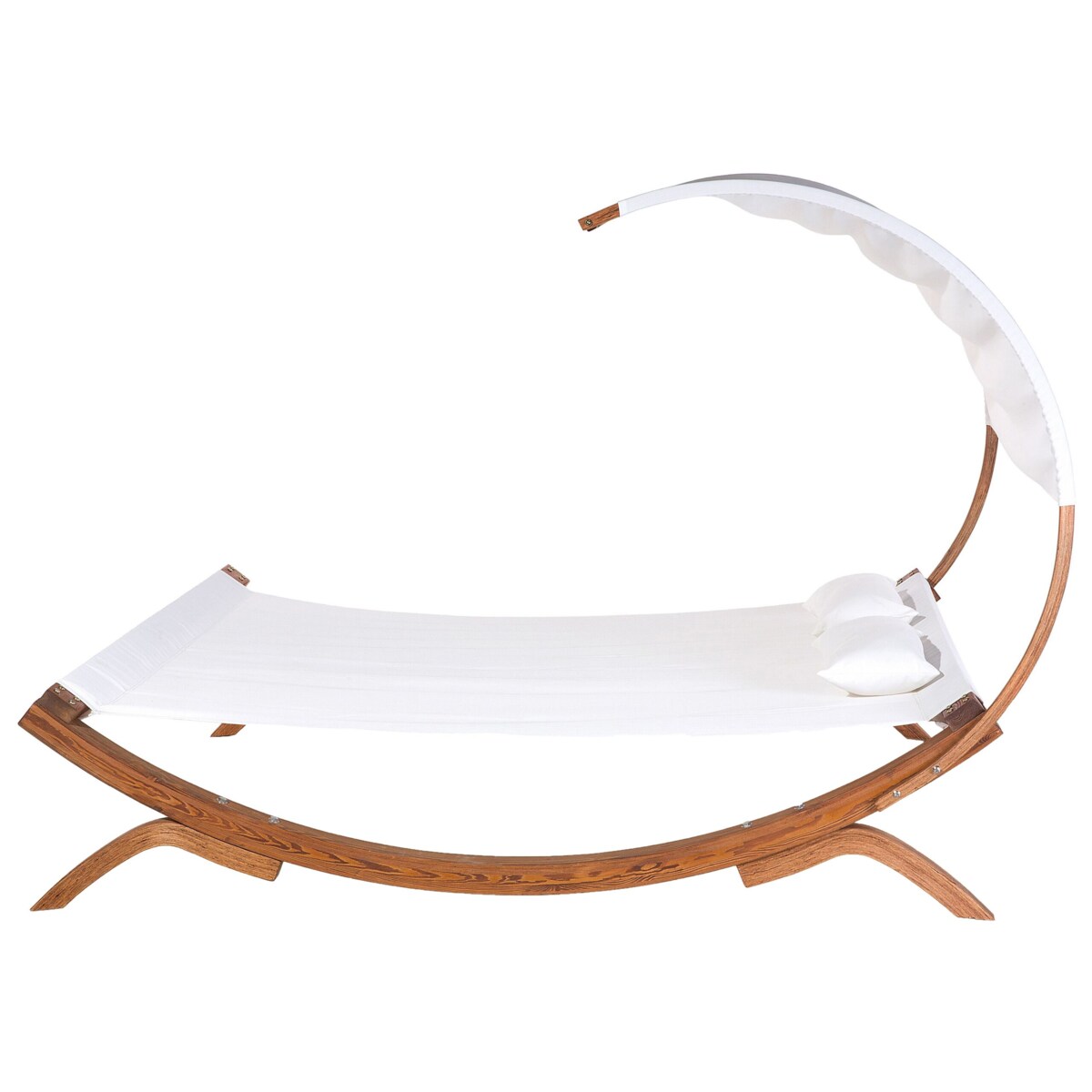 Leżak ogrodowy drewniany biały TERAMO