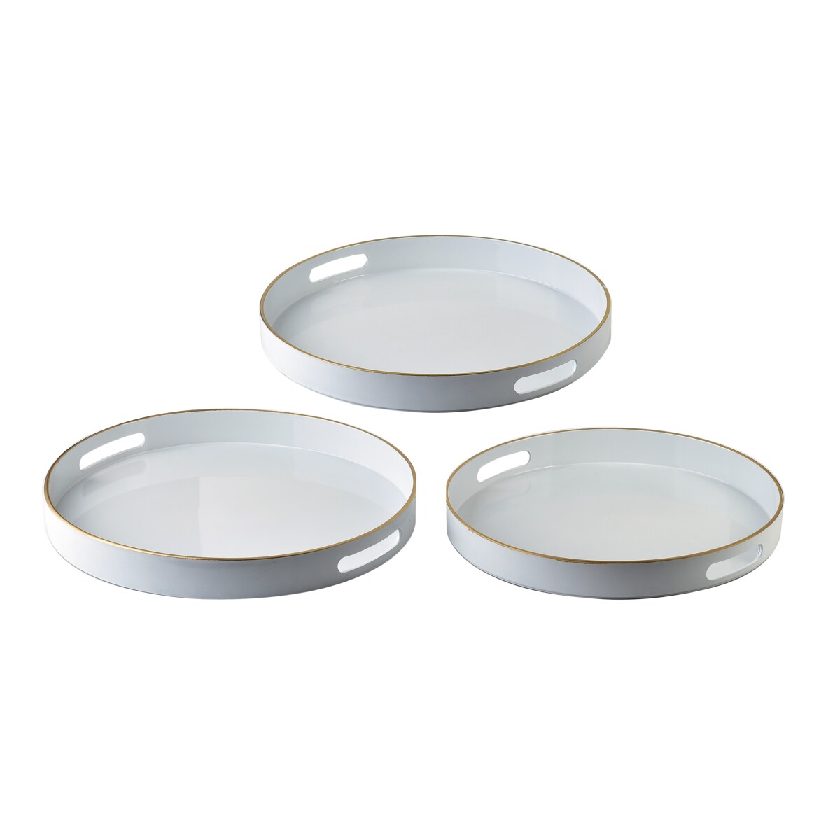 Komplet 3 tac dekoracyjnych BLANCHE WHITE