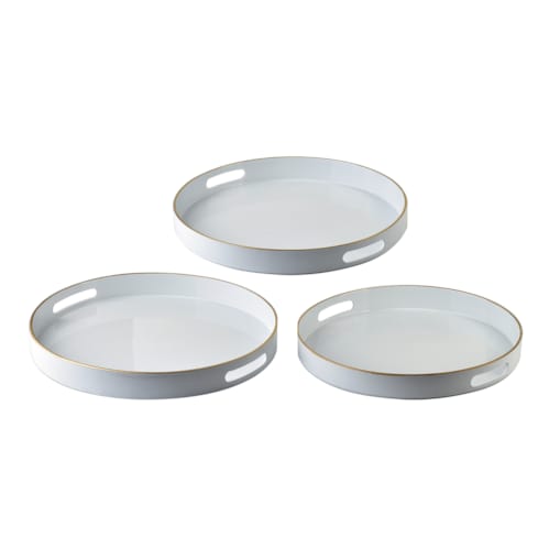 Komplet 3 tac dekoracyjnych BLANCHE WHITE