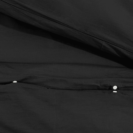 vidaXL Zestaw pościeli, czarny, 200x220 cm, lekka mikrofibra