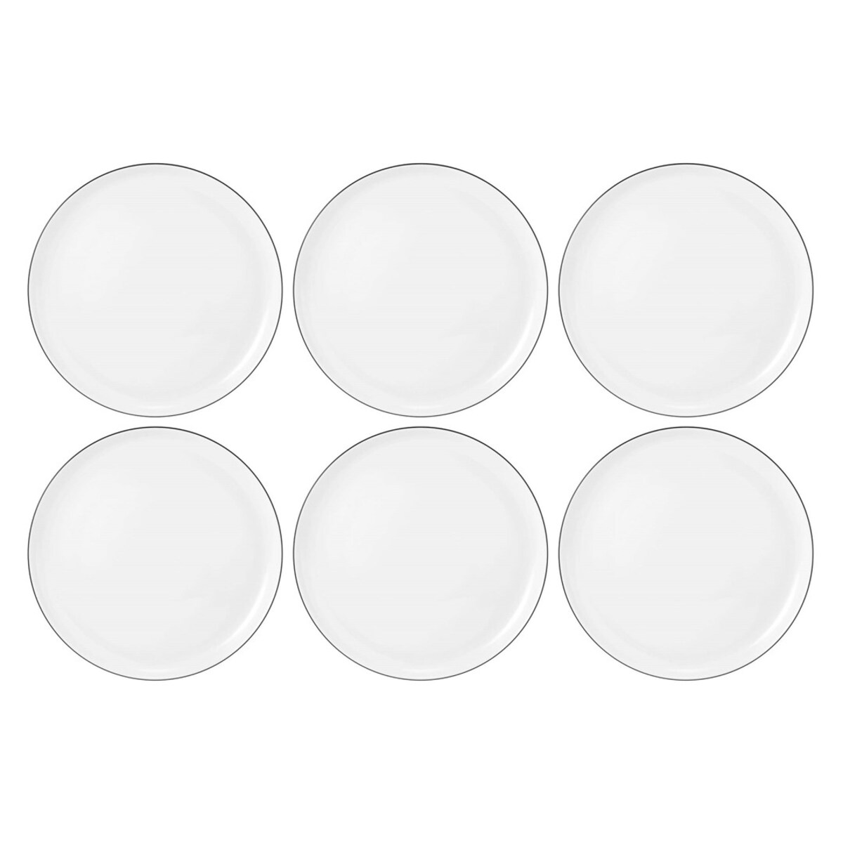 SELTMANN LIDO BLACK LINE Zestaw 6 talerzy obiadowych 26 cm