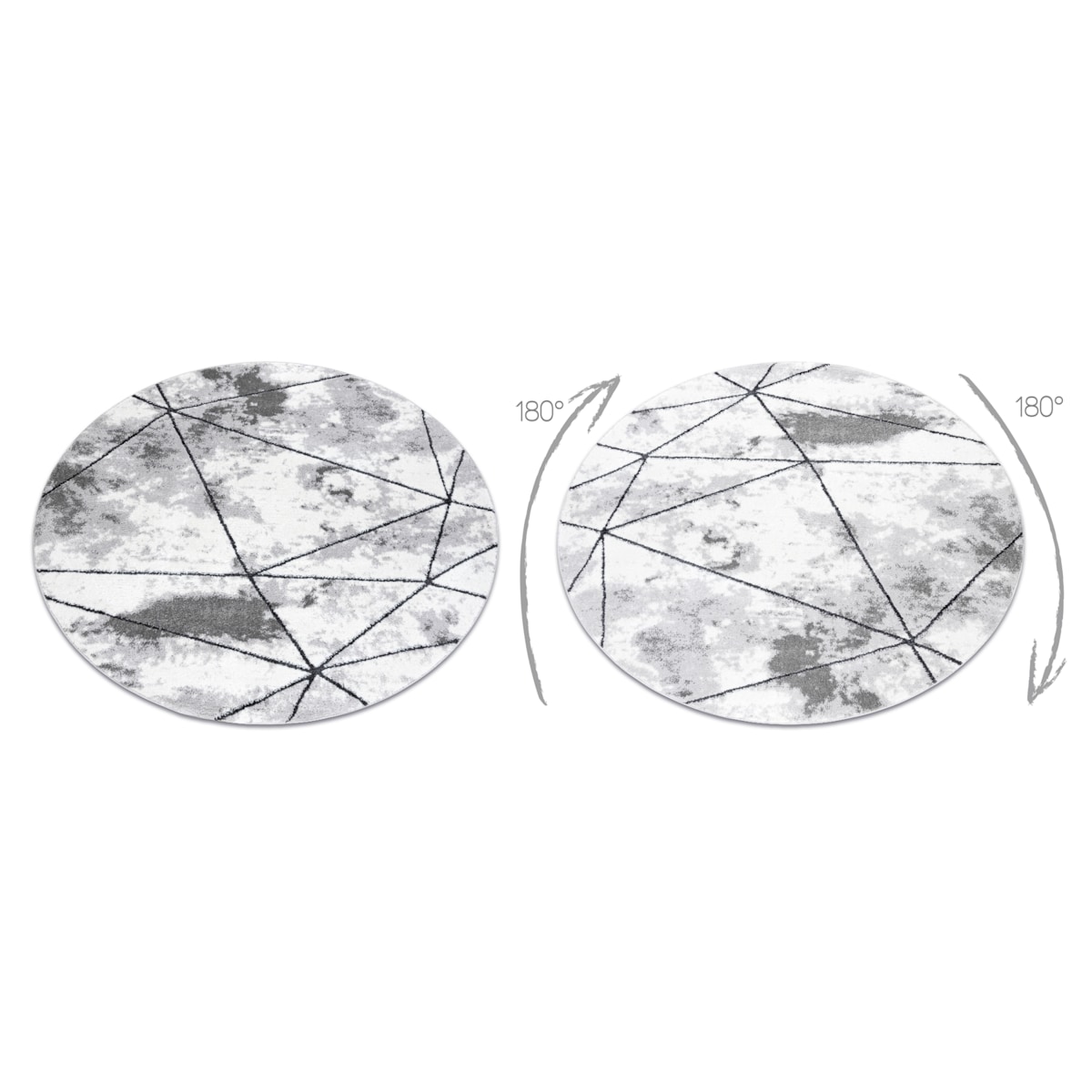 Dywan nowoczesny COZY Polygons Koło, koło 200 cm