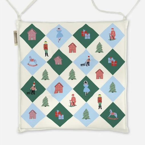 Poduszka świąteczna na krzesło - Retro Święta