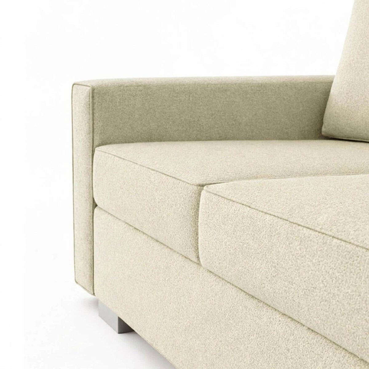 Sofa rozkładana 2-osobowa z funkcją spania do salonu kremowa DRAVOS
