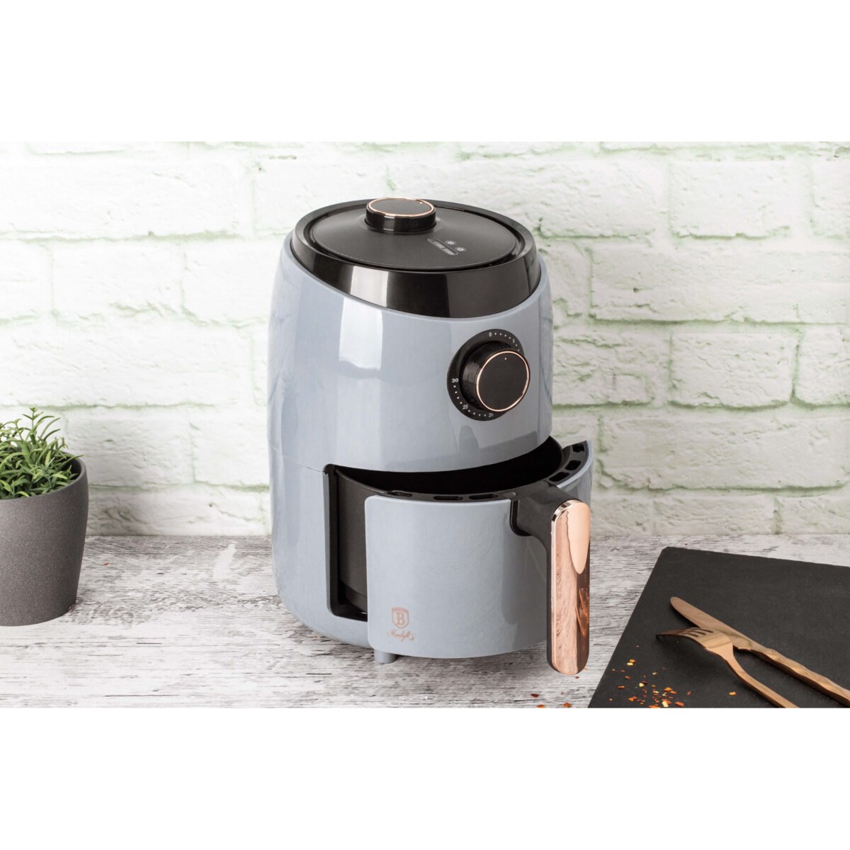 Frytownica beztłuszczowa mini 1.6L 1000W BERLINGER HAUS Moonlight