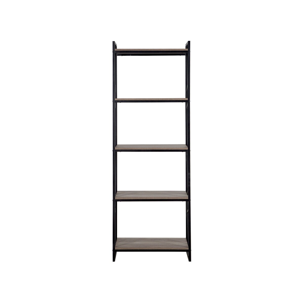 Regał 5 półek ciemne drewno FORRES
