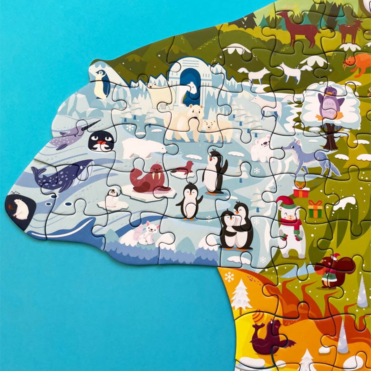 Puzzle edukacyjne - MIŚ POLARNY - 180 szt