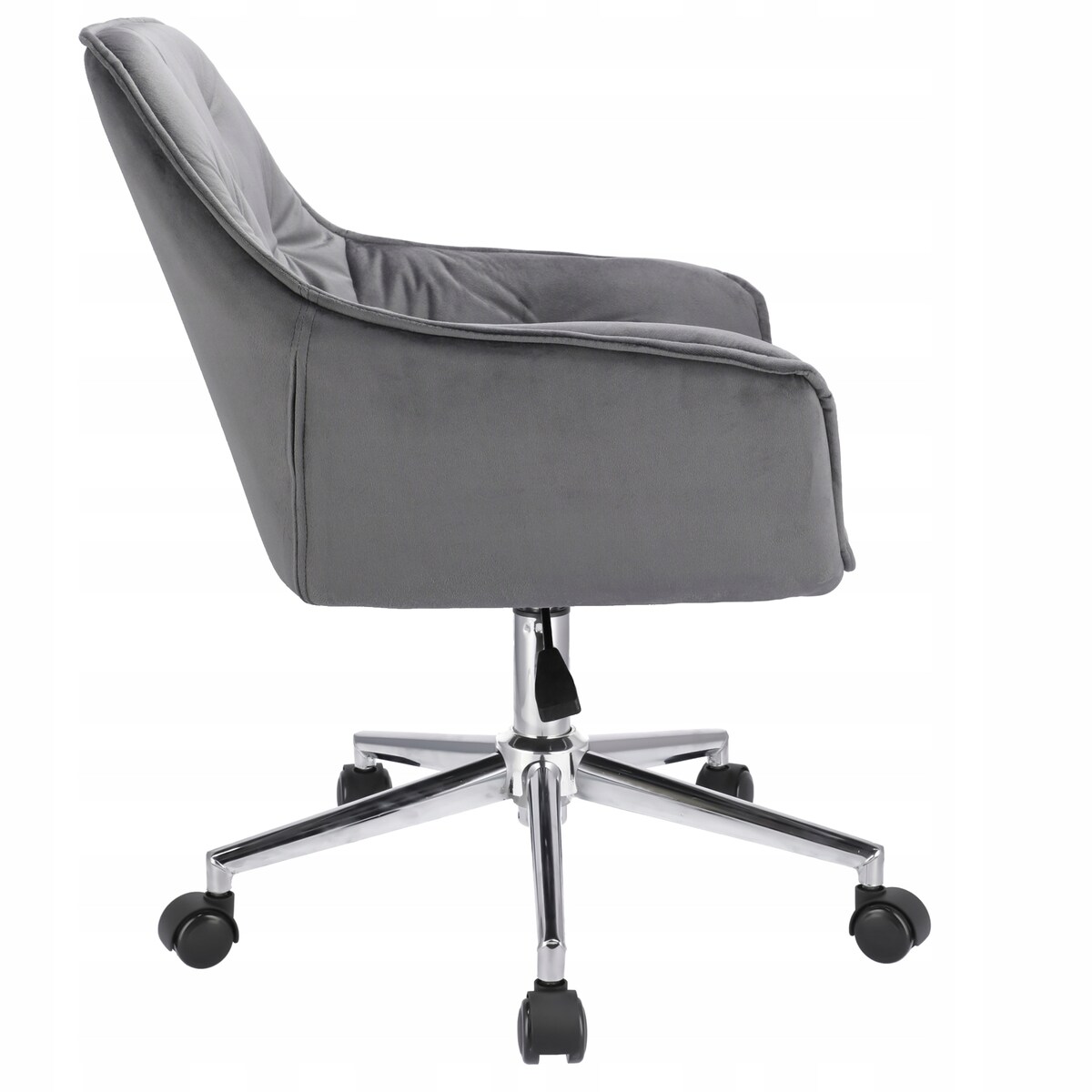 Fotel LARGO szary na srebrnej stopie