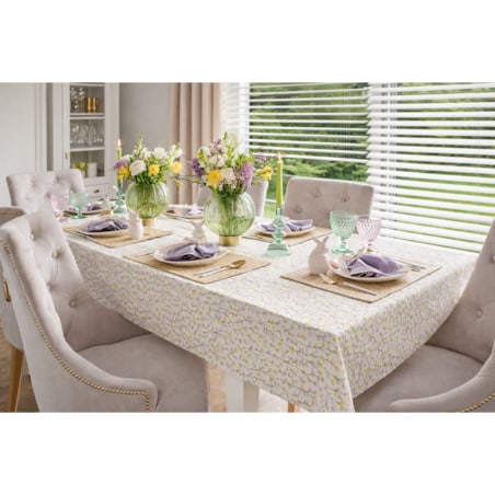 Obrus z motywem gałązek wierzby Purple Willow – 130 × 250 cm