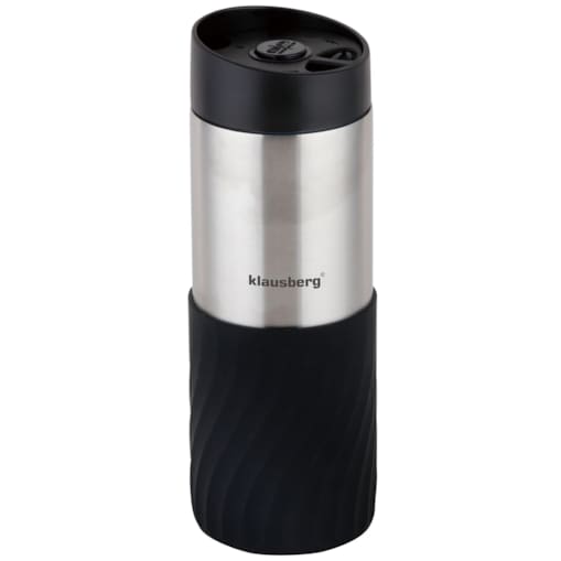 Kubek termiczny 400ml stal nierdzewna 18/8 KLAUSBERG czarny