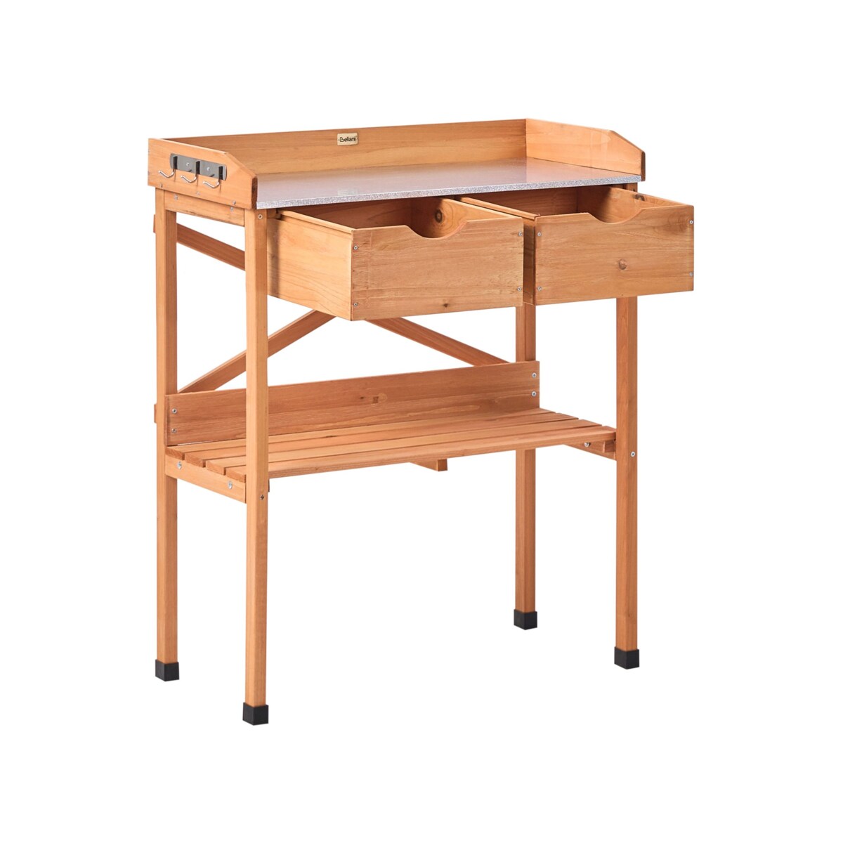 Stół ogrodniczy RAVANUSA Drewno jodłowe 77 cm 37 cm Jasnobrązowy