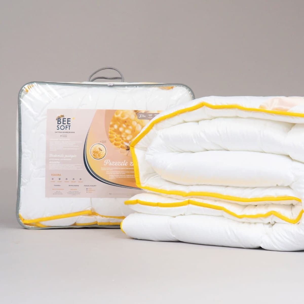 Kołdra Bee Soft Satyna Bawełniana Całoroczna, 220 x 200 cm, AMZ