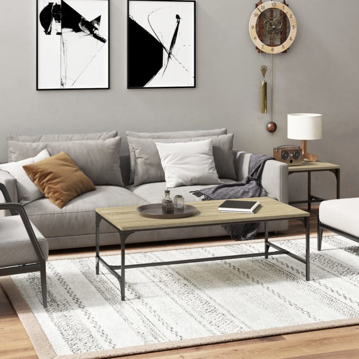 vidaXL Stolik kawowy, dąb sonoma 100x50x35 cm materiał drewnopochodny