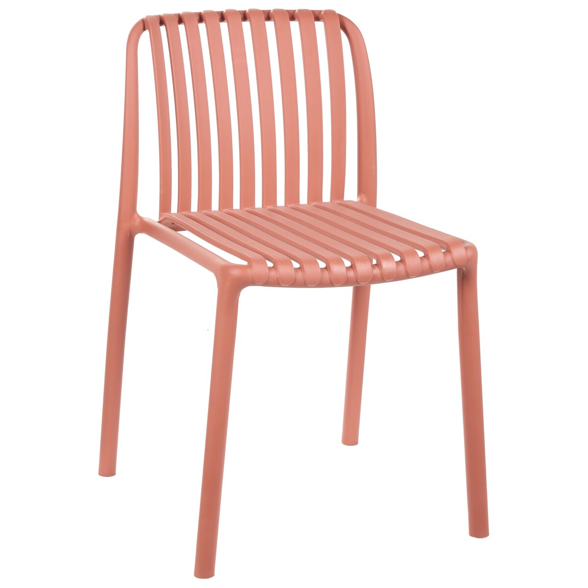 Zestaw 2 krzeseł barowych ARICCIA Materiał syntetyczny Jasnoczerwony