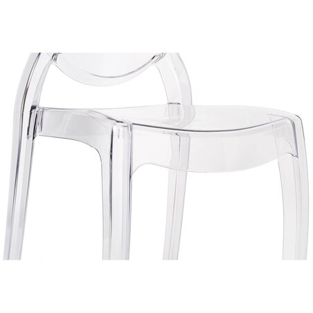 Transparentne krzesło sypialniane Elizabeth do toaletki