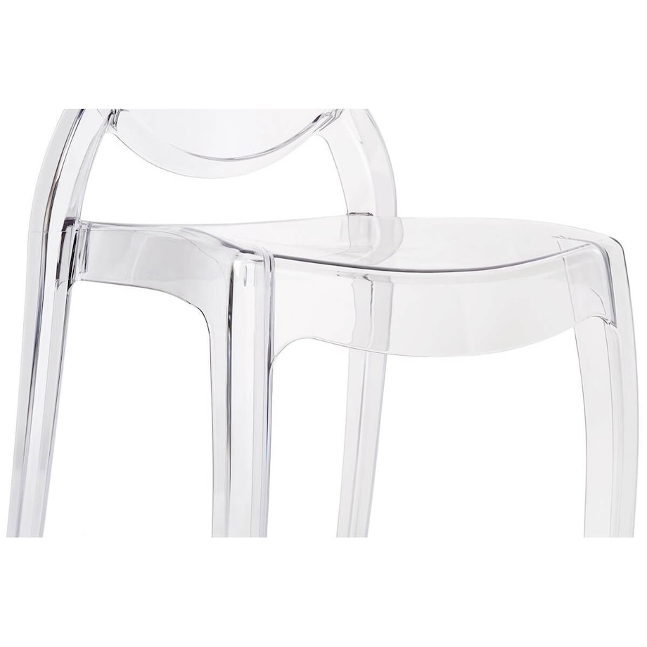 Transparentne krzesło sypialniane Elizabeth do toaletki