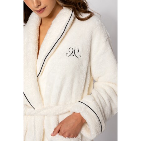 Szlafrok Tiffany Ecru-Black, L