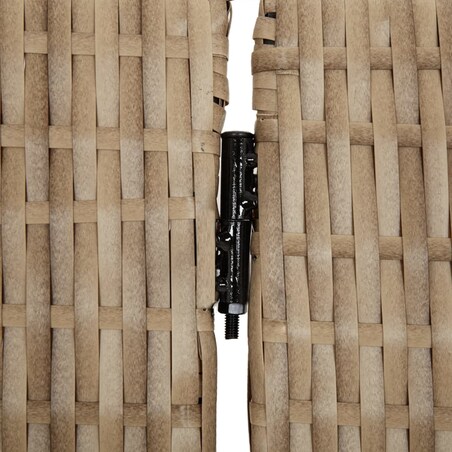 vidaXL Parawan 5-panelowy, beżowy, polirattan