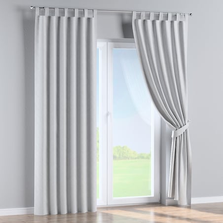 Zasłona na szelkach 1 szt. 130x260 szaro-białe wzory geometryczne