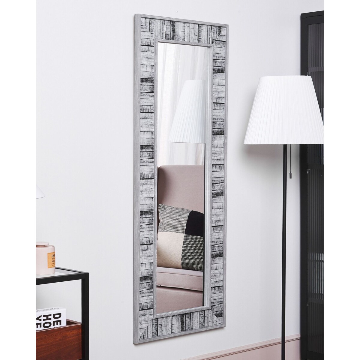 Lustro ścienne 50 x 130 cm szaro-białe ROSNOEN