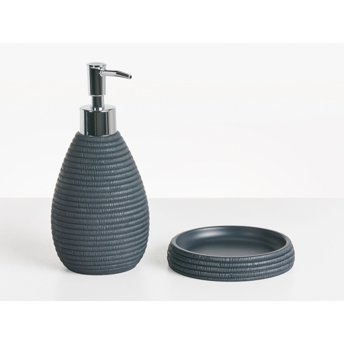 Zestaw akcesoriów łazienkowych 5 elementów QUILCA Ciemnoniebieski