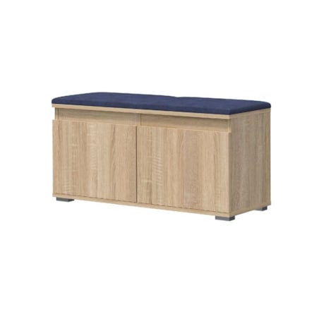 Szafka na buty z siedziskiem SINGAPUR 100 dąb sonoma/granatowy