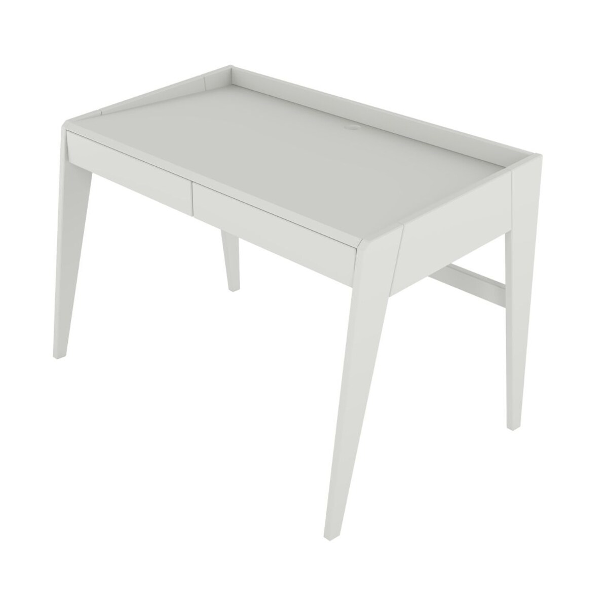 Drewniane bukowe biurko / toaletka z szufladami Visby LISA / kolor szary mleczny