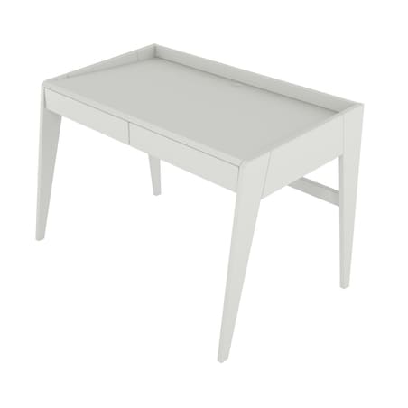 Drewniane bukowe biurko / toaletka z szufladami Visby LISA / kolor szary mleczny