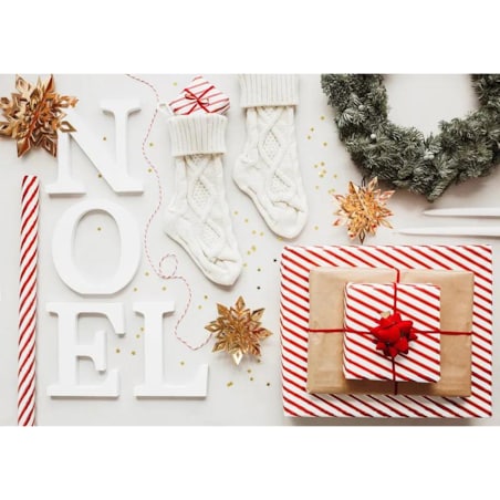 Skarpeta dekoracyjna, złamana biel, 15.5x34cm