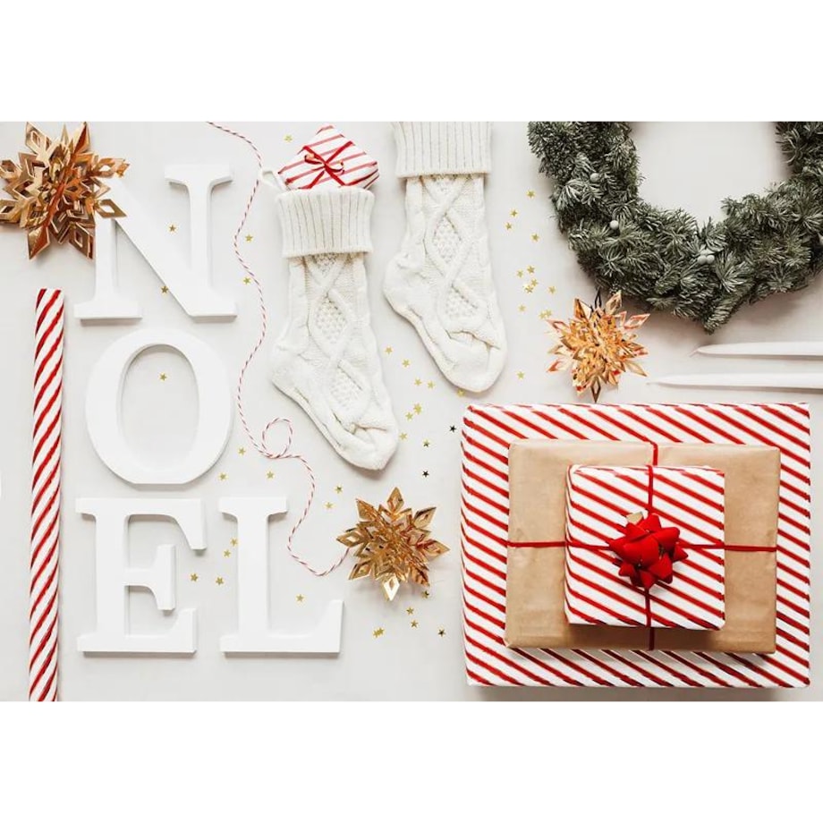 Skarpeta dekoracyjna, złamana biel, 15.5x34cm