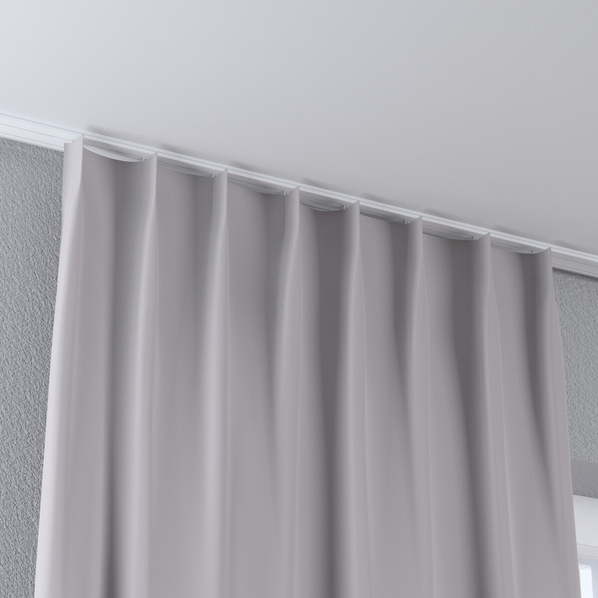 Zasłona na haczykach flex pojedynczych 130x245 ciepły szary